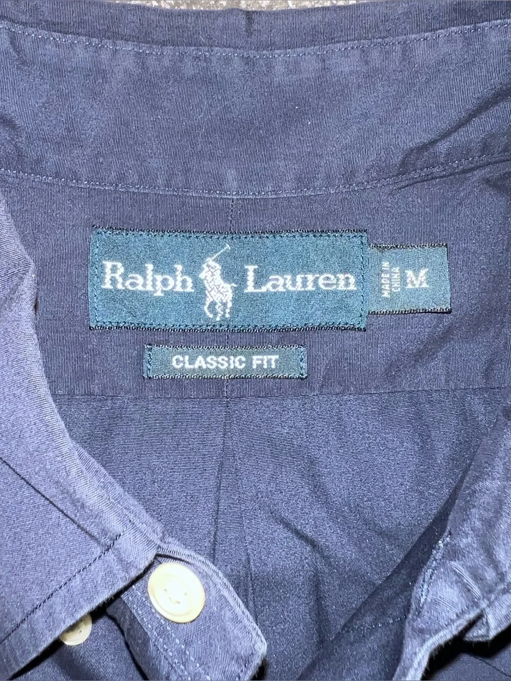 Ralph Lauren Men’s Navy Short-Sleeve Button-Down Shirt - Picture 2 of 3
